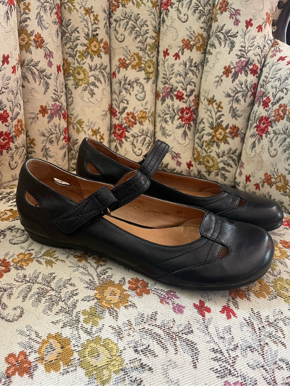 Miz Mooz Dallas Mary Jane Women’s Size 7 Leather Black Preppy Summer Monochrome
